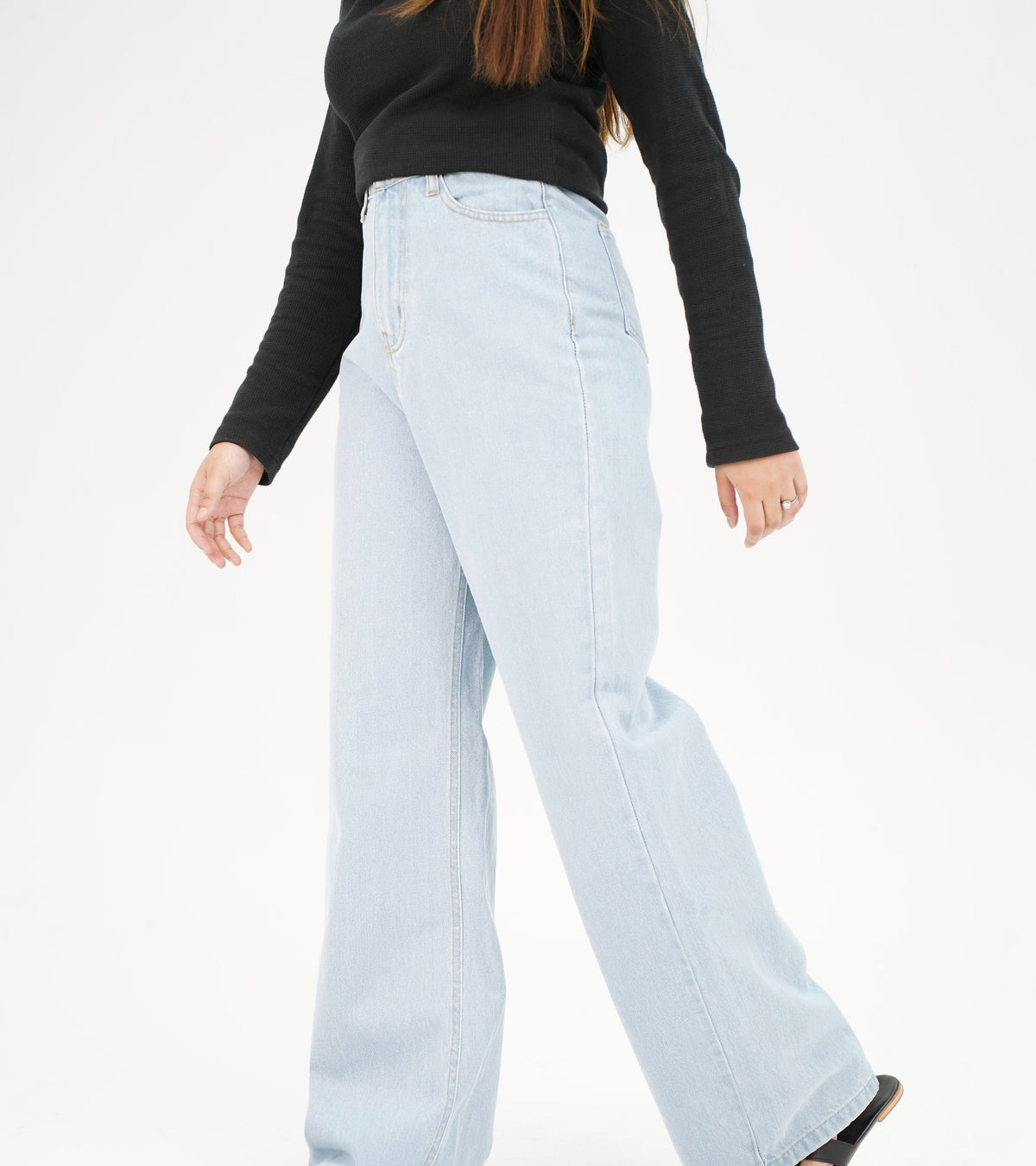WIDE LEG JEANS - HIGH RISE - LIGHT BLUE