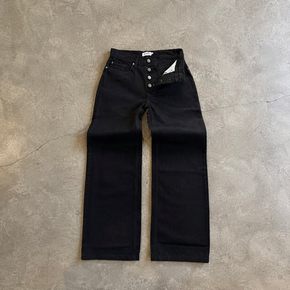 STRAIGHT WIDE JEANS - BLACK
